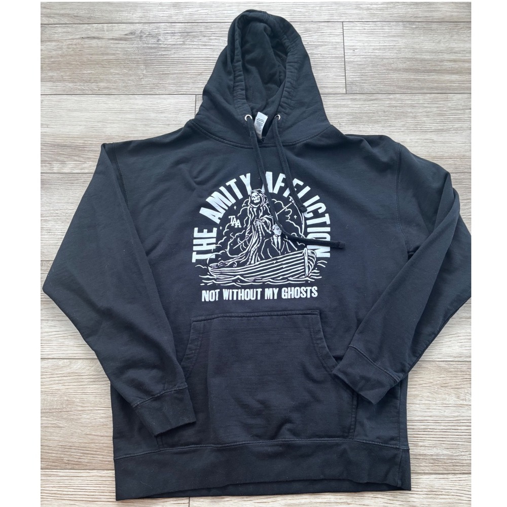 The Amity Affliction Not Without My Ghosts Hoodie Black Mens Large Band Merch